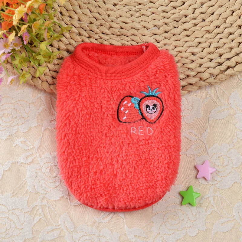 Cute Print Tea Cup Winter Dog Sweater