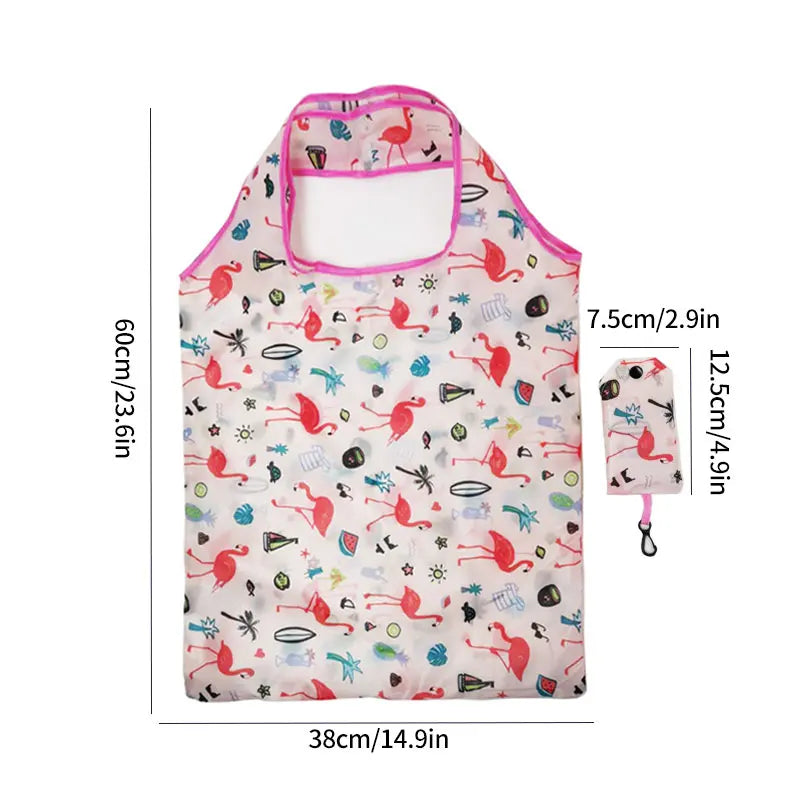 3pc/lot Reusable Shopping Bag Nylon Foldable Grocery Bag Creative Eco-Friendly Tote Bag Lightweight and Durable