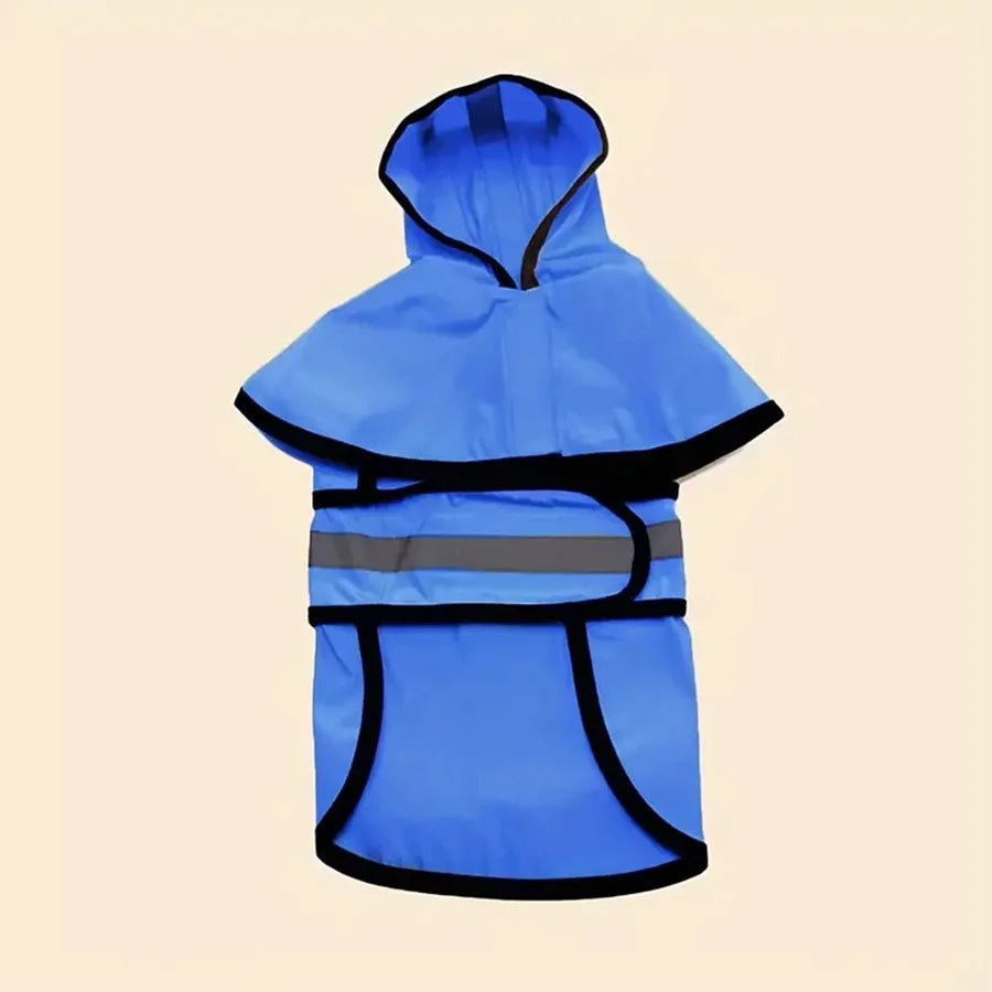 Keep Your Pet Dry And Comfortable - Adjustable Waterproof & Windproof Dog Raincoat!