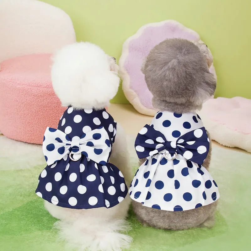 Summer Pet Dress Simple Plaid Luxury Skirts