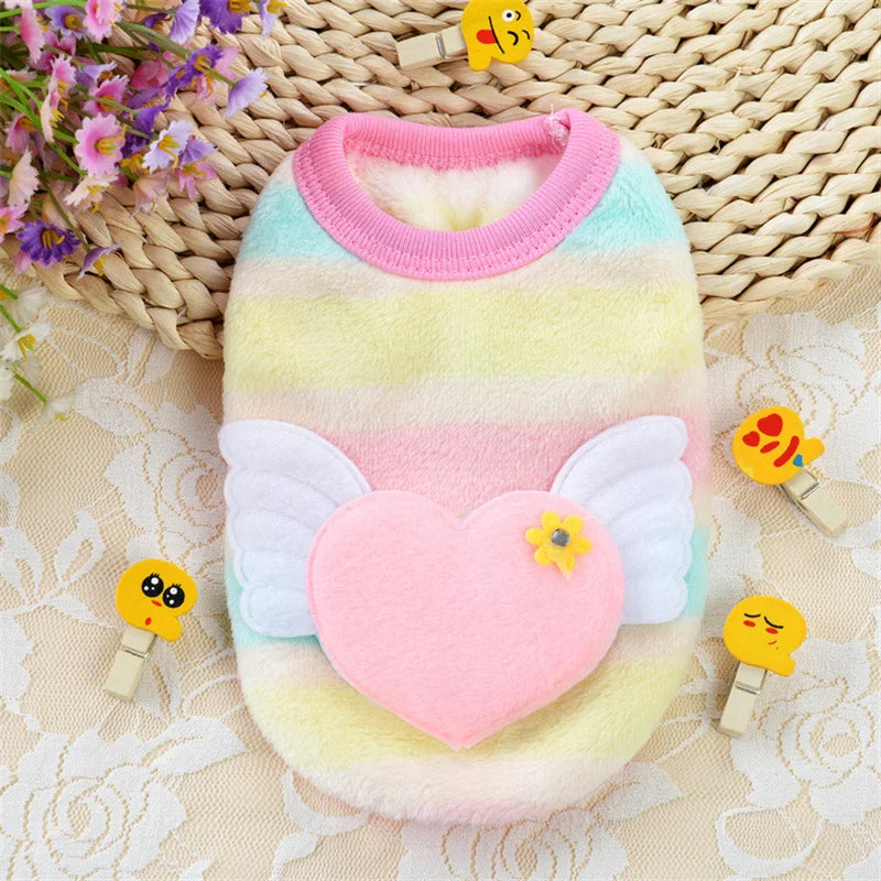 Cute Print Tea Cup Winter Dog Sweater