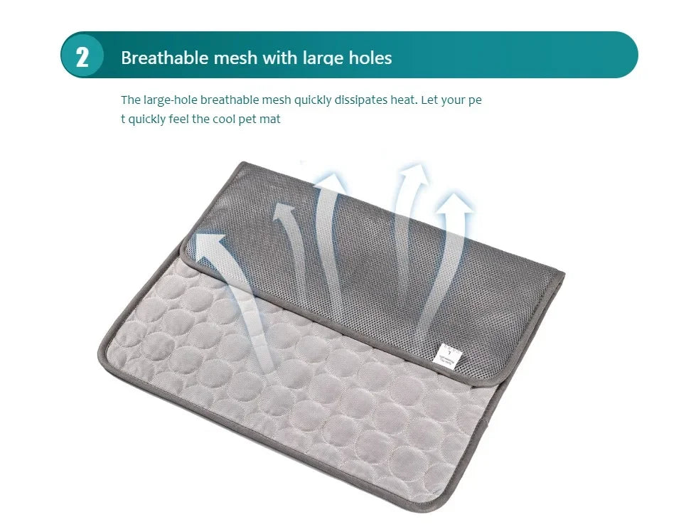 Dog/Cat Cooling Mat, Summer Pet Cold Bed