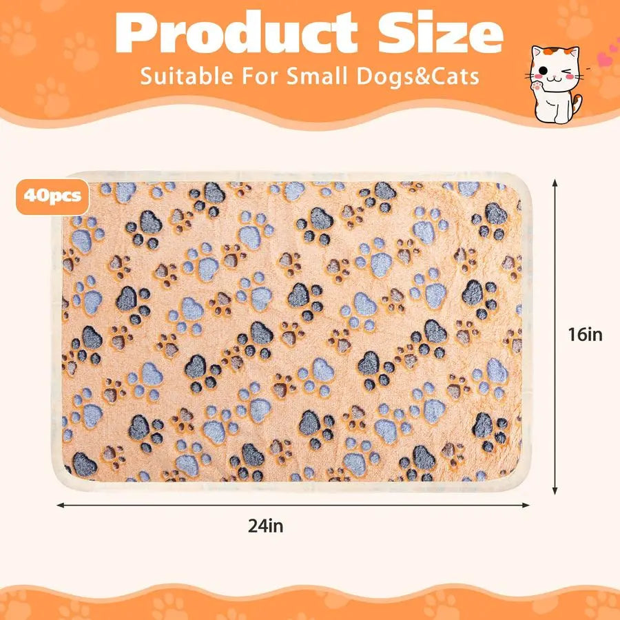 40 Pcs Blankets Soft Fluffy Fleece