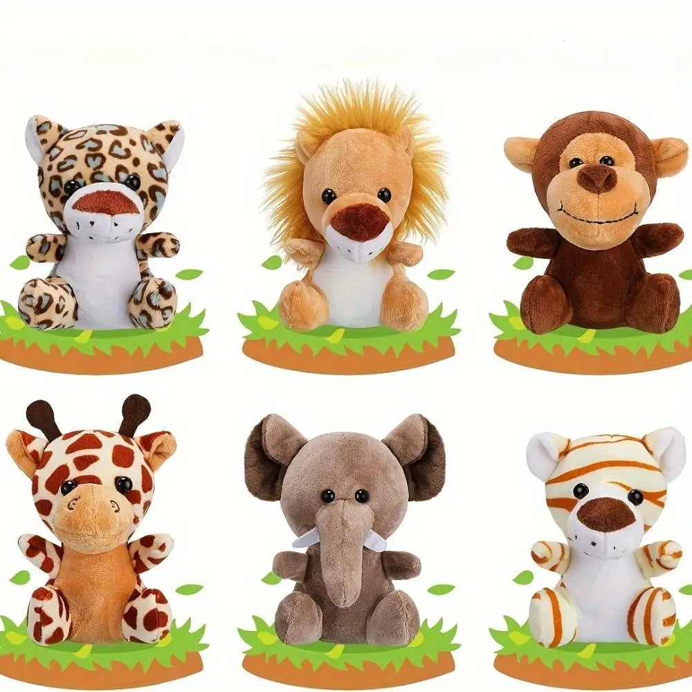 6 Pieces Mini Stuffed Forest Animals`