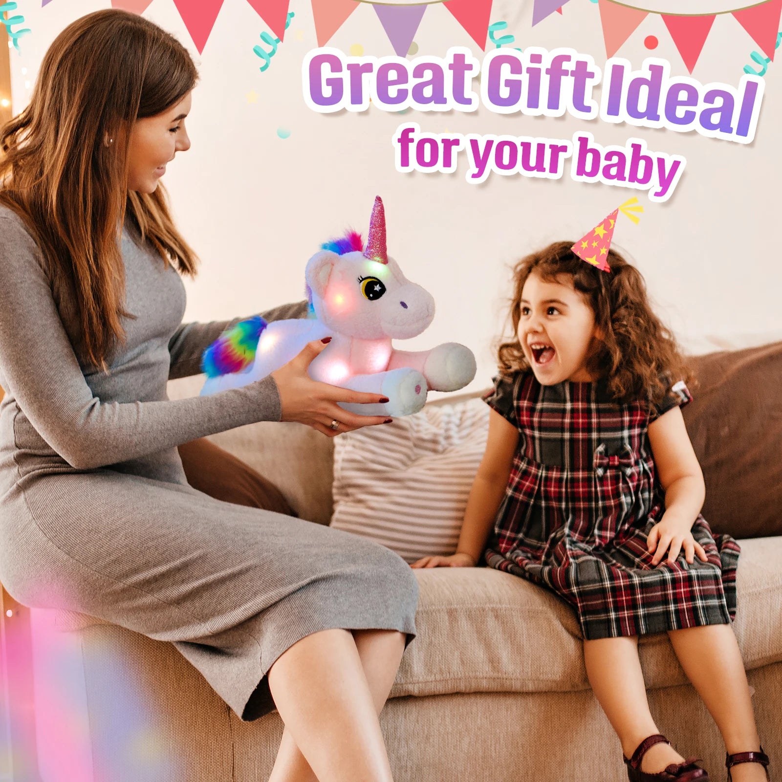 Glowing Unicorn Plush Toy For Kids