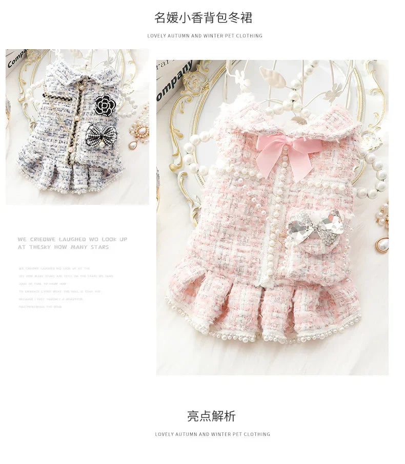 NEW Winter Cat/ Dog Dress, Luxury Princess Wedding Dress