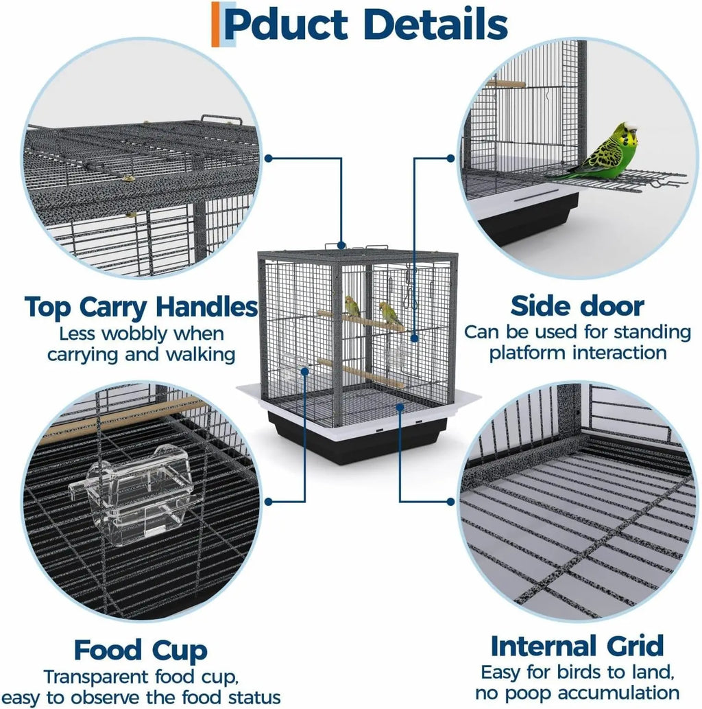 Portable Travel Habitat for Cockatiels & Lovebirds