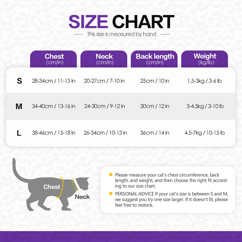 Professional Cat Recovery Suit