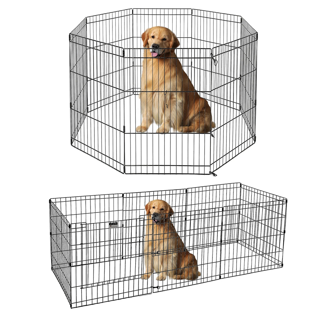 Foldable Metal Dog Playpen for Indoor/Outdoor Pets