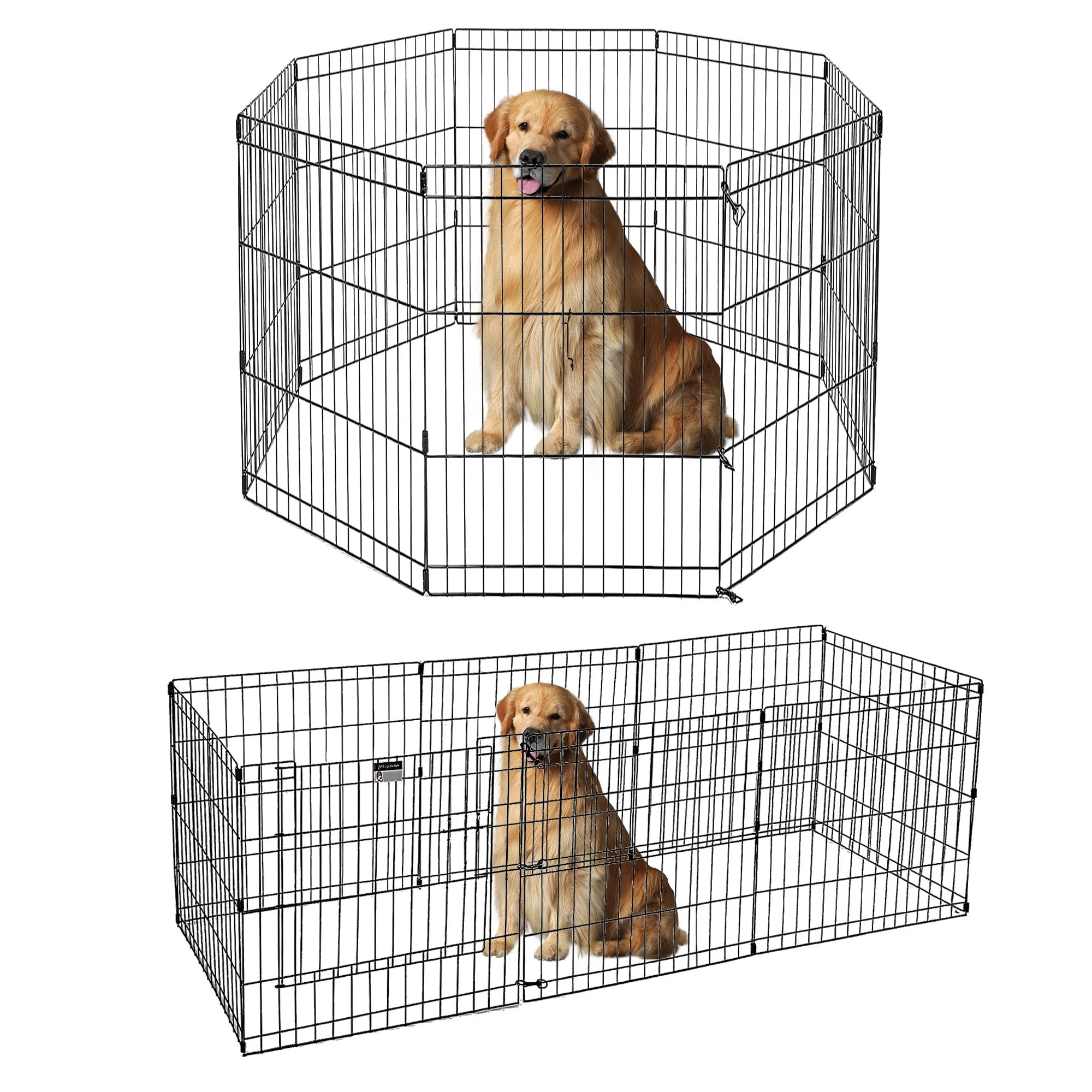 Foldable Metal Dog Playpen for Indoor/Outdoor Pets