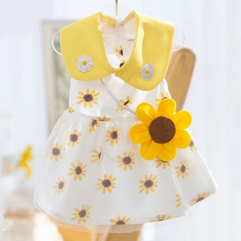 Dog/Cat Princess Dress, Cute Mesh Dress