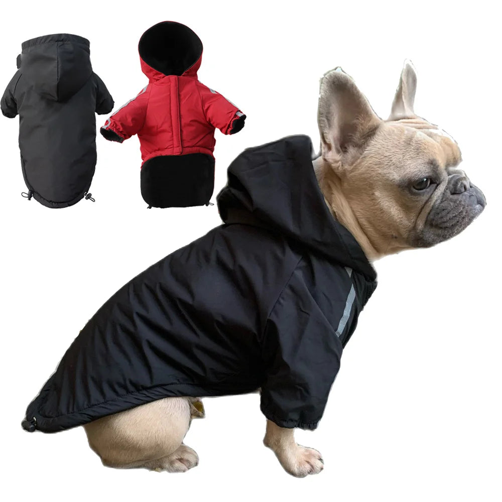 Pet Dog/Cat Winter Waterproof Warm Coat, Cotton Hooded Jacket  Small Dogs/Cat Reflective Clothes