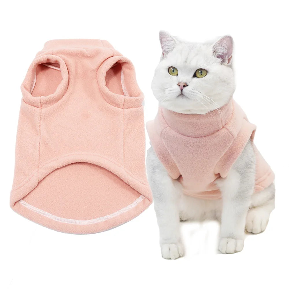 Spring/ Autumn Warm Fleece Cat/dog Jacket Vest