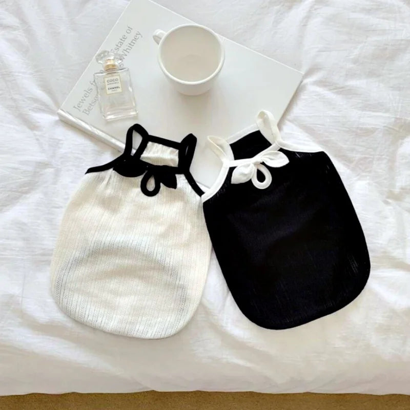 Luxury Dog Clothes Bow Striped Print