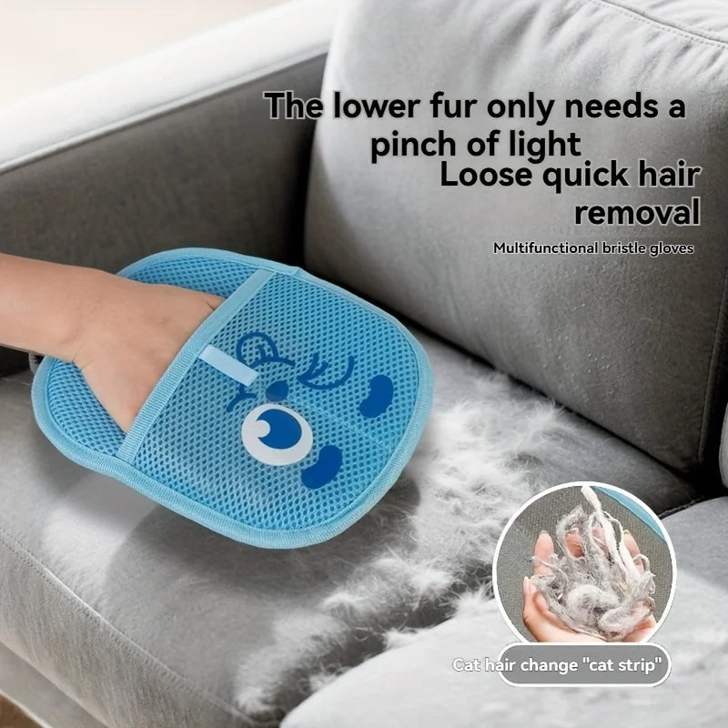 Cute Cartoon Pet Hair Remover Gloves