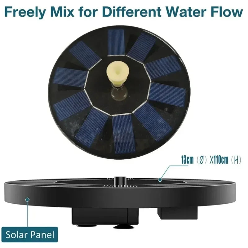 Solar Powered Bird Bathtub/Fountain Hanging Bird Feeder Garden