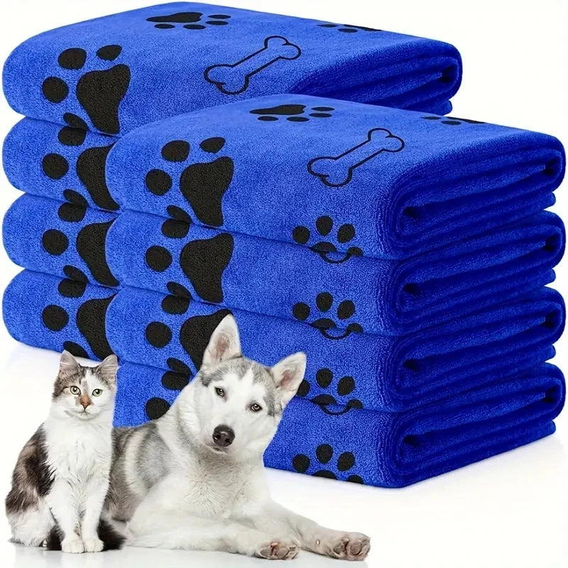 Soft Quick Dry Microfiber Pet Towels, Absorbent Bath & Grooming Towels