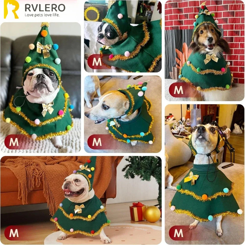 Christmas Dog Costume, Cloak/Hat Set