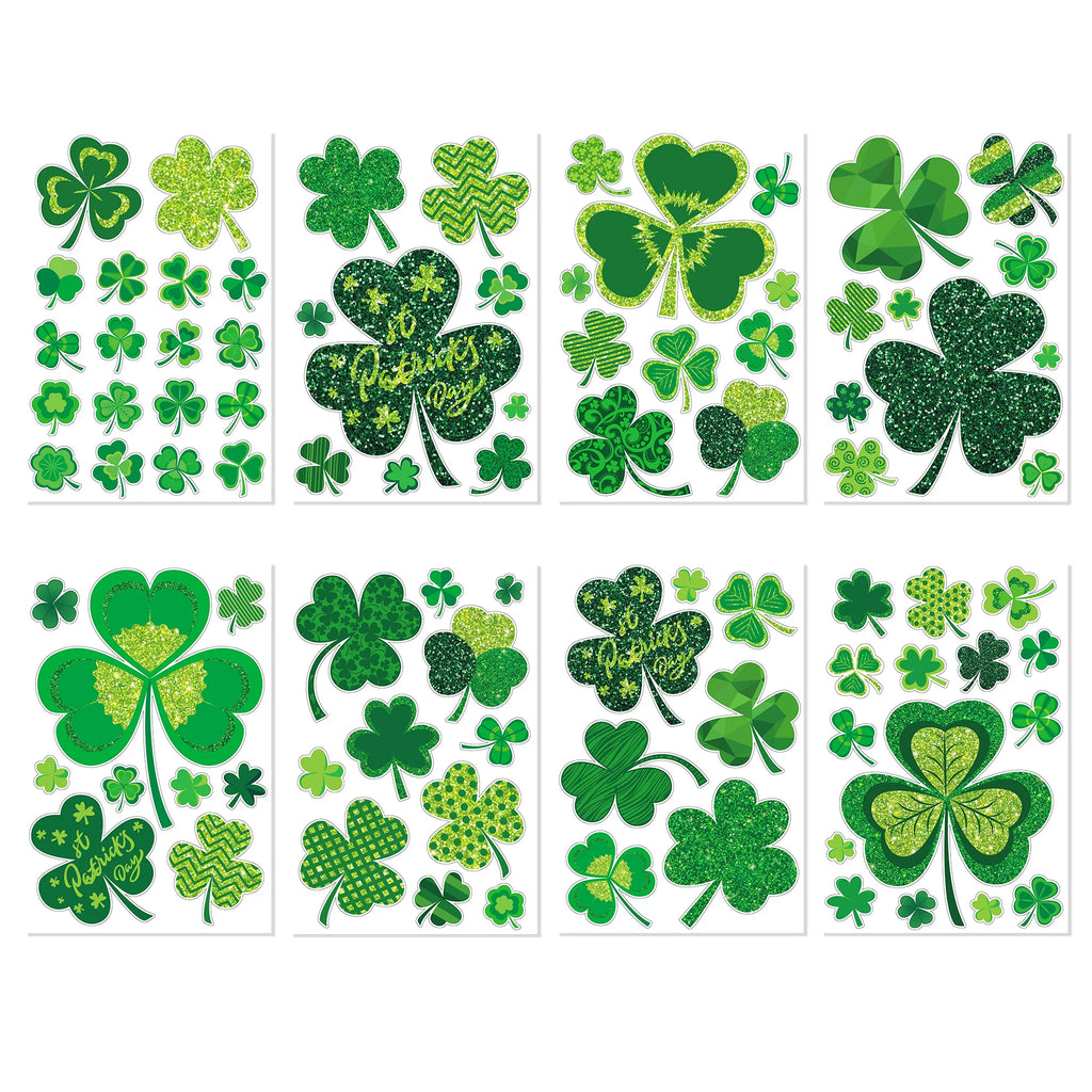 8 Sheets St Patrick's Day Decoration Window Stickers