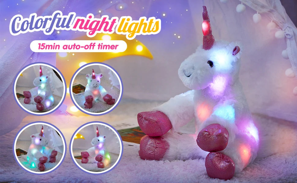 Glowing Unicorn Plush Toy For Pets & Kids