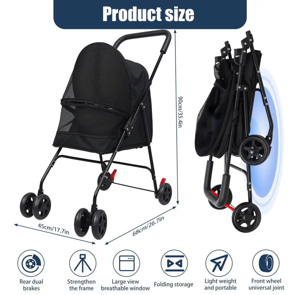 Pet Stroller For Small And Medium Dogs