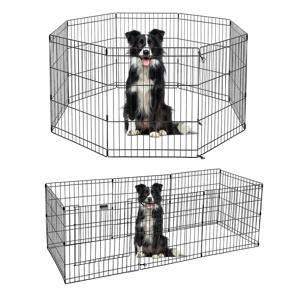 Foldable Metal Dog Playpen for Indoor/Outdoor Pets
