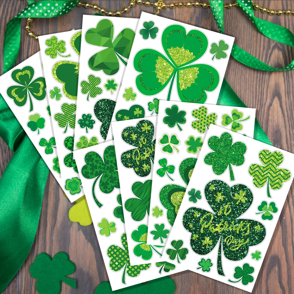 8 Sheets St Patrick's Day Decoration Window Stickers