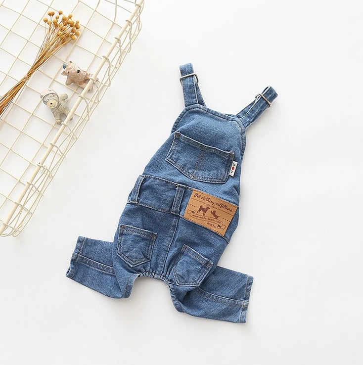 2024 New Denim Pet Dog Overalls