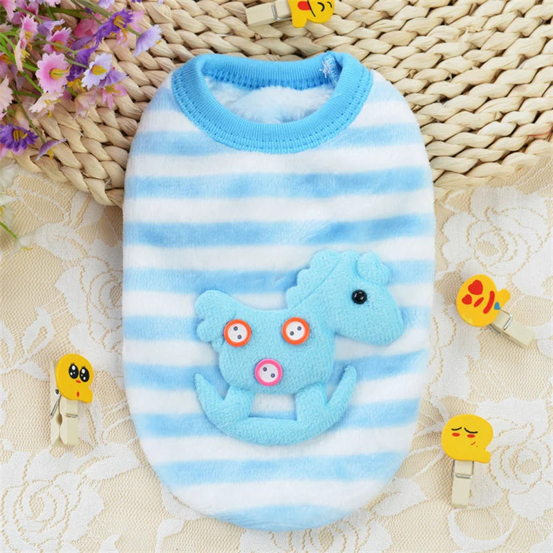 Cute Print Tea Cup Winter Dog Sweater