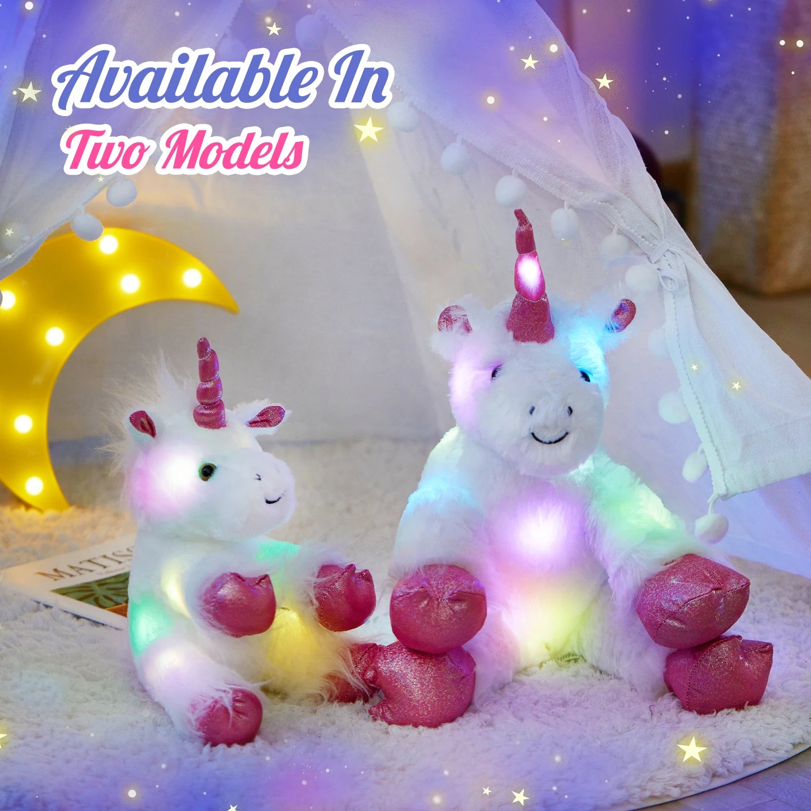Glowing Unicorn Plush Toy For Pets & Kids