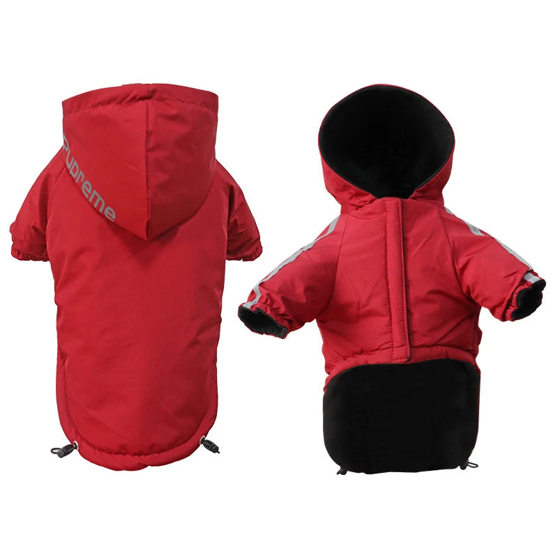 Pet Dog/Cat Winter Waterproof Warm Coat, Cotton Hooded Jacket  Small Dogs/Cat Reflective Clothes