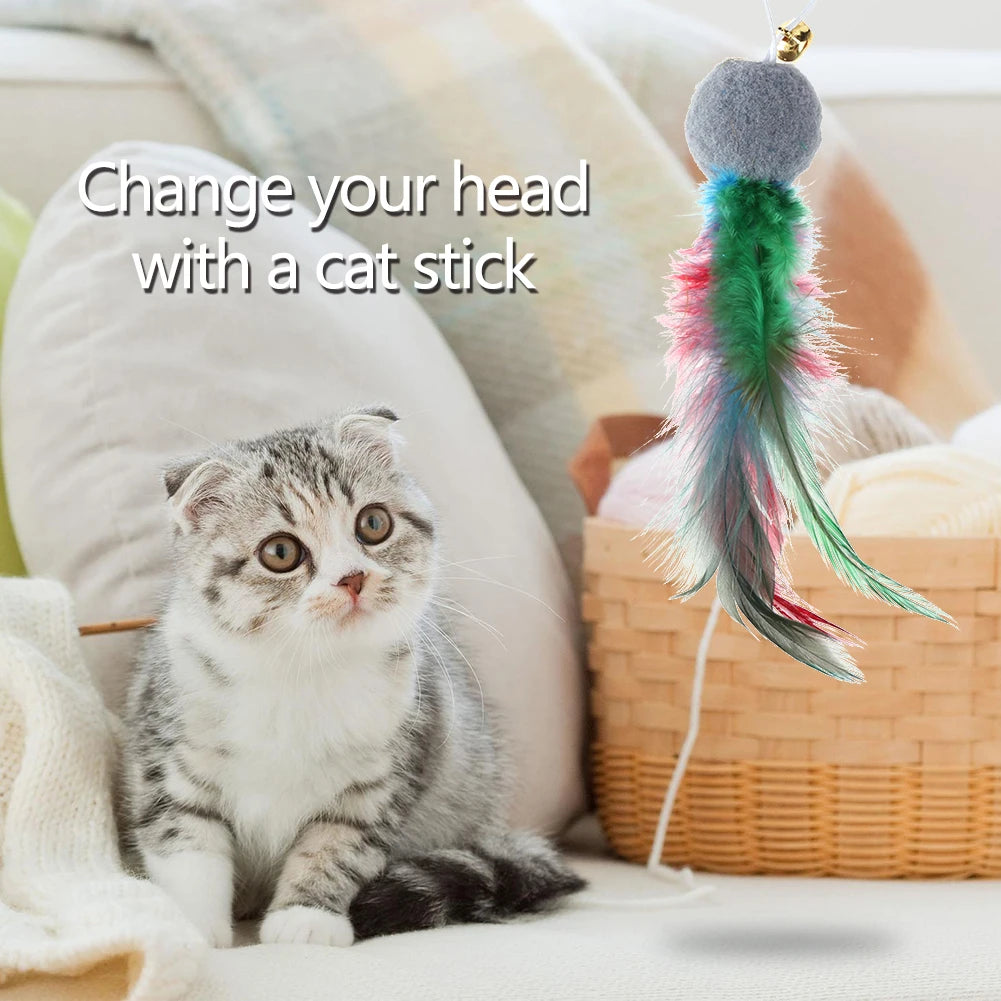 10 Pcs Replacement Cat Feather Toys