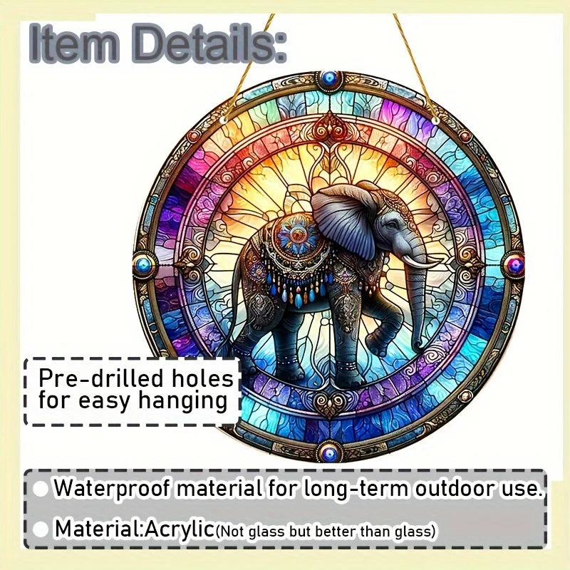 1pc Acrylic Elephant Suncatcher