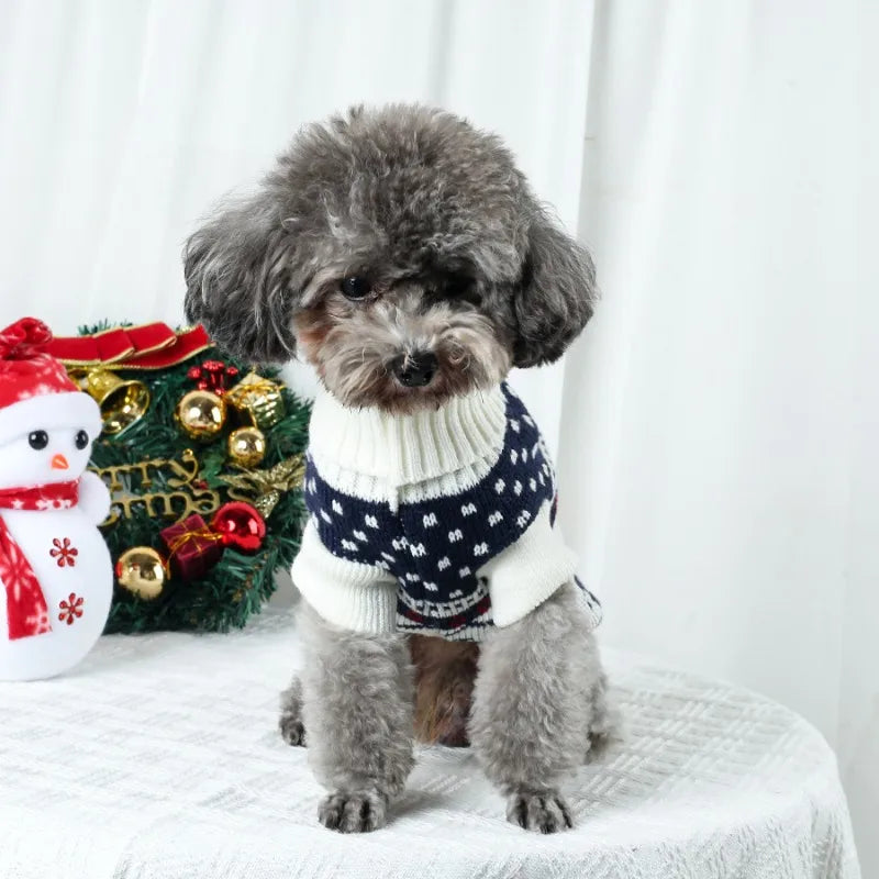 Christmas Dog Clothes Pet Christmas Sweater for Small Medium Dog Winter Knitting Puppy Cat Sweater Bichon Corgi New Year Costume
