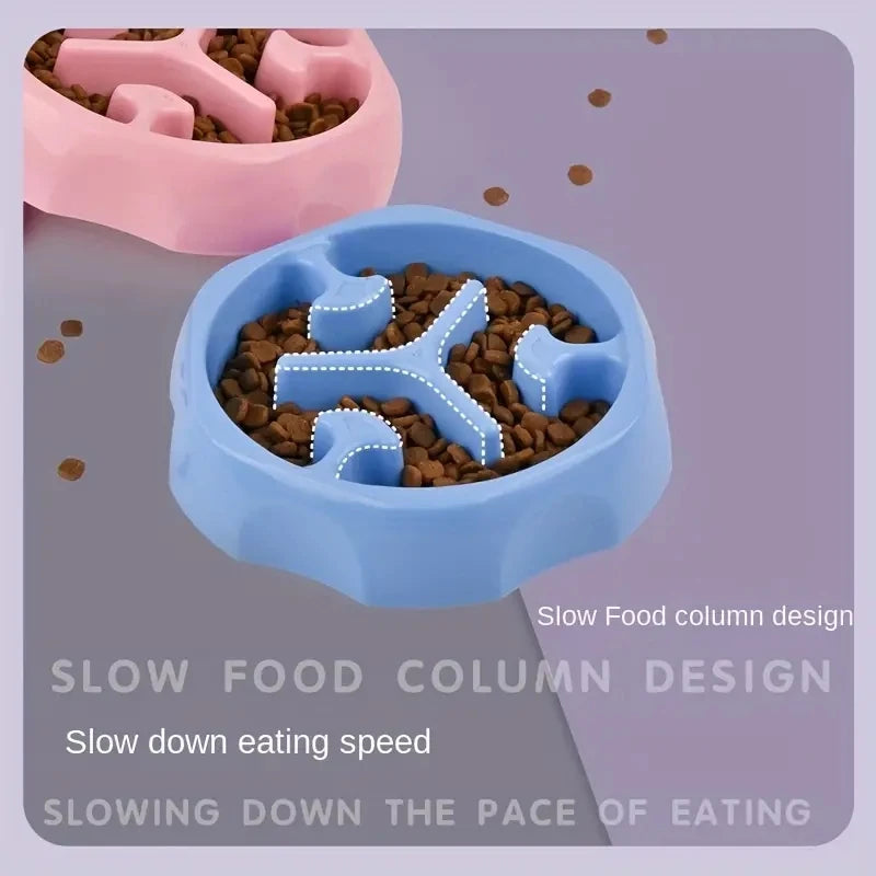 Pet supplies Color Slow Feeder Cat/Dog Bowl