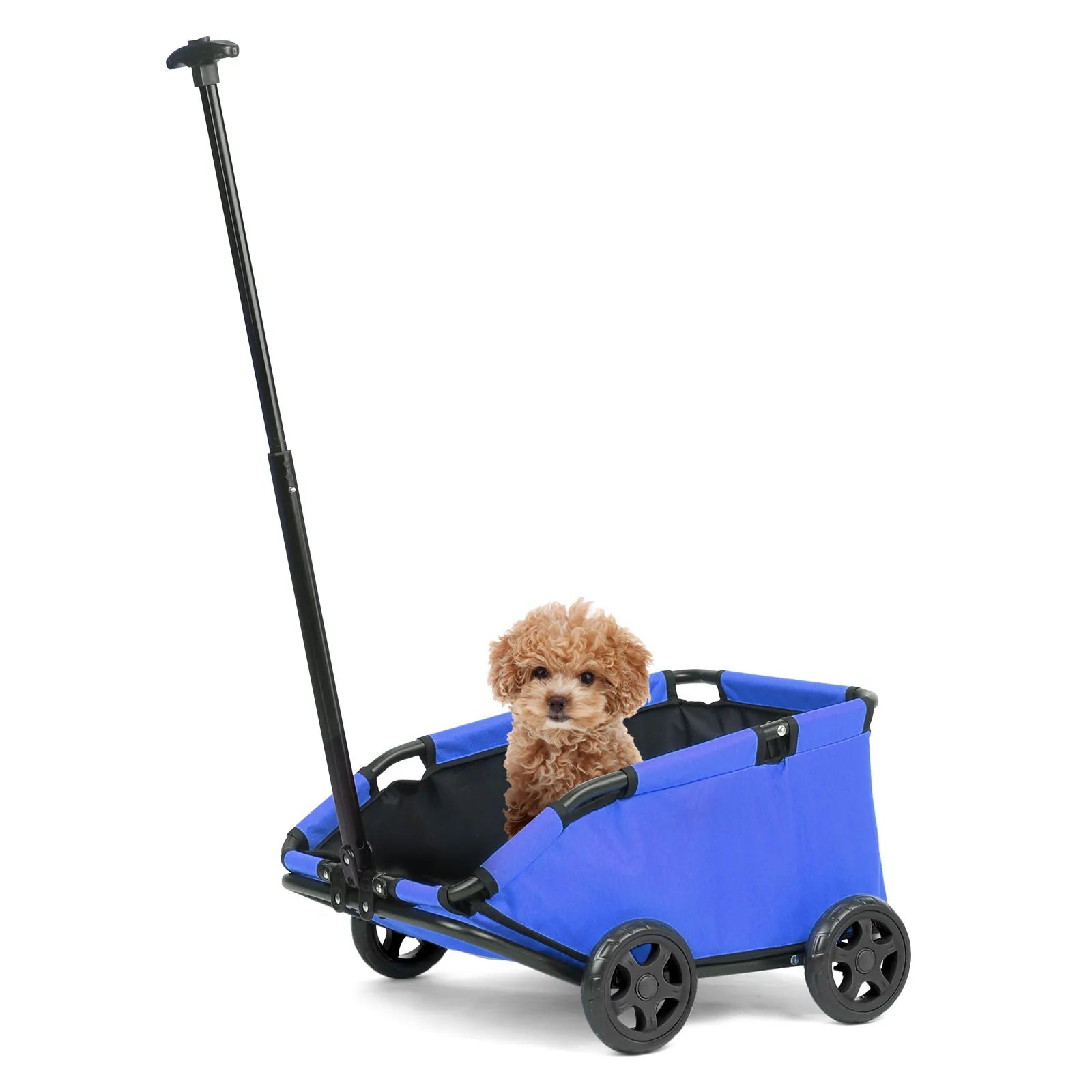 Small Pet Cart 4 Wheels, Lightweight Folding Dog/Cat Stroller