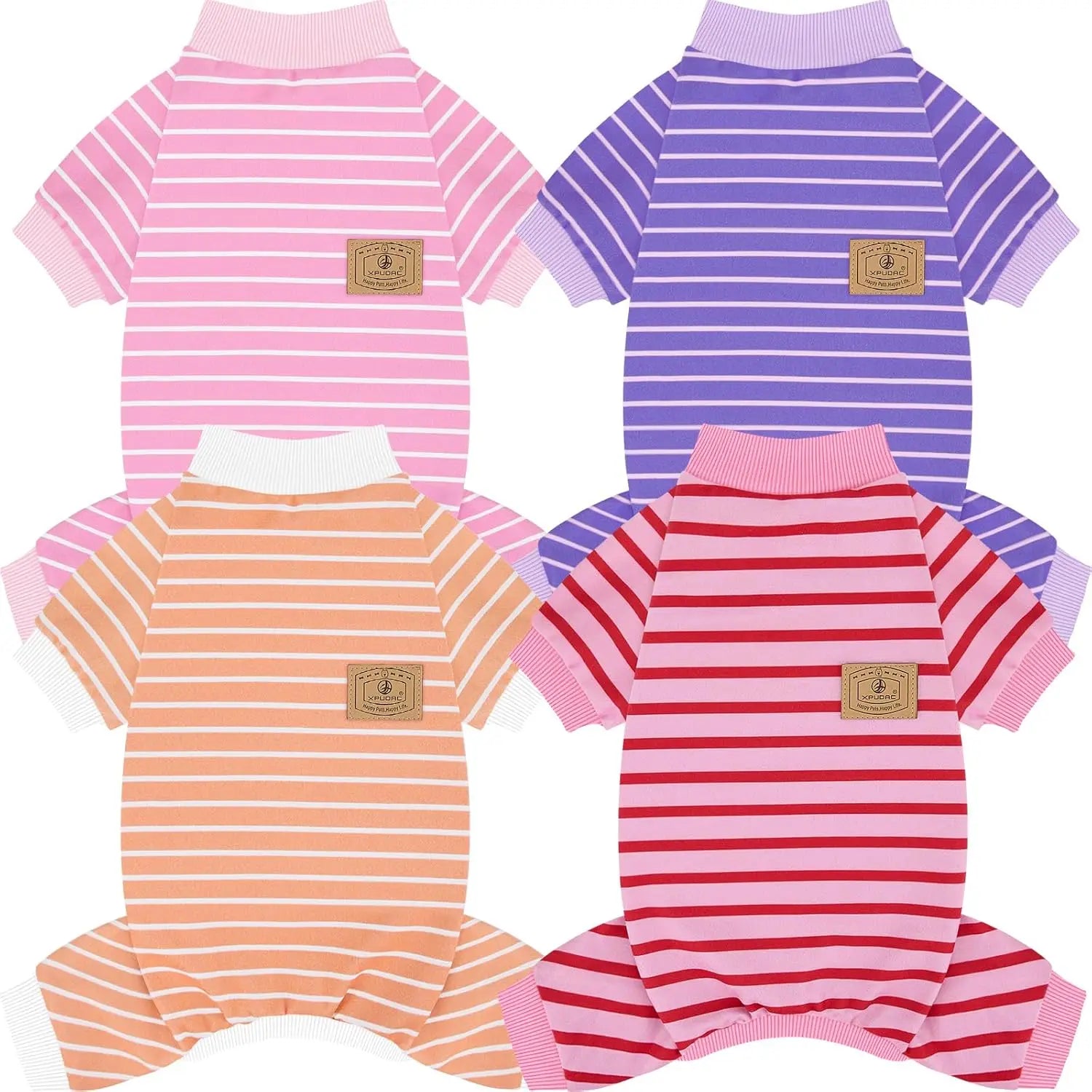 4 Pack Dog Pajamas for Small Dogs/Cats