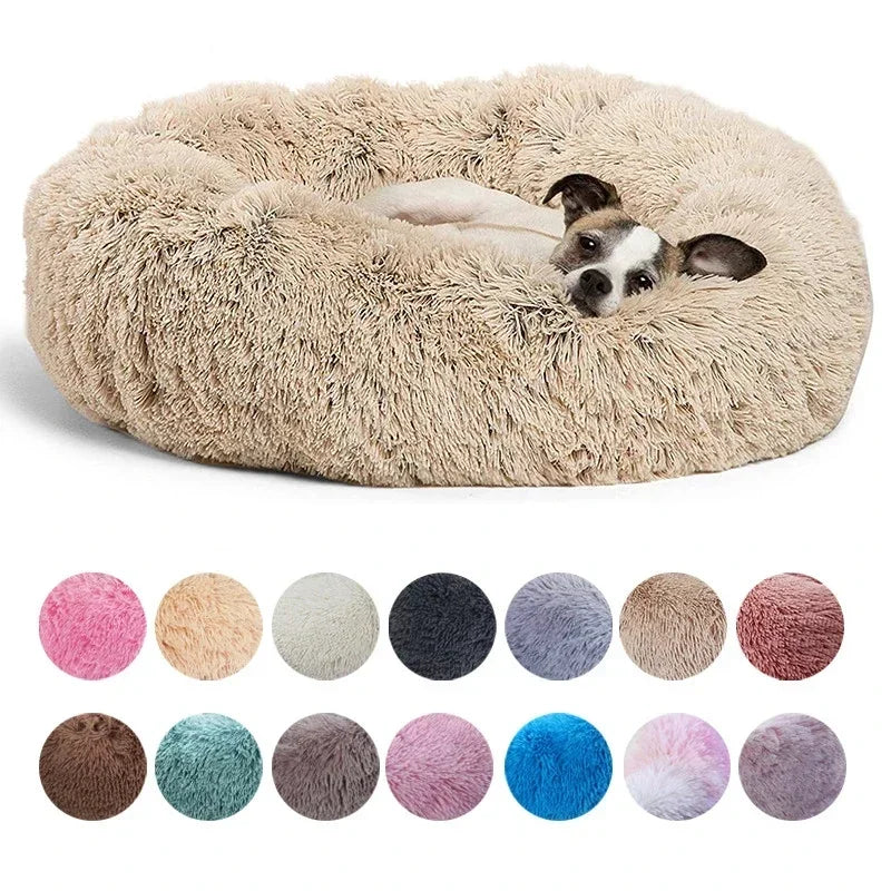 40-90cm 6 Sizes Round Plush Pet Bed