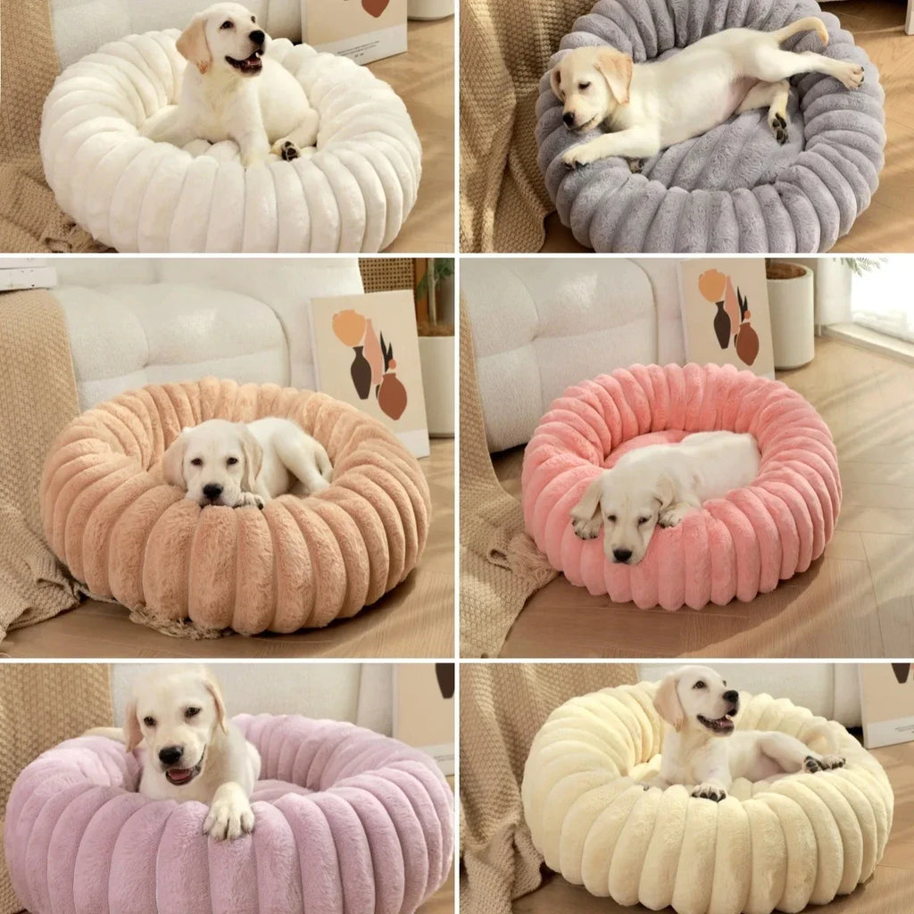 40-70cm Round Bed for Dogs, Super Soft,  Winter Warm Sleeping