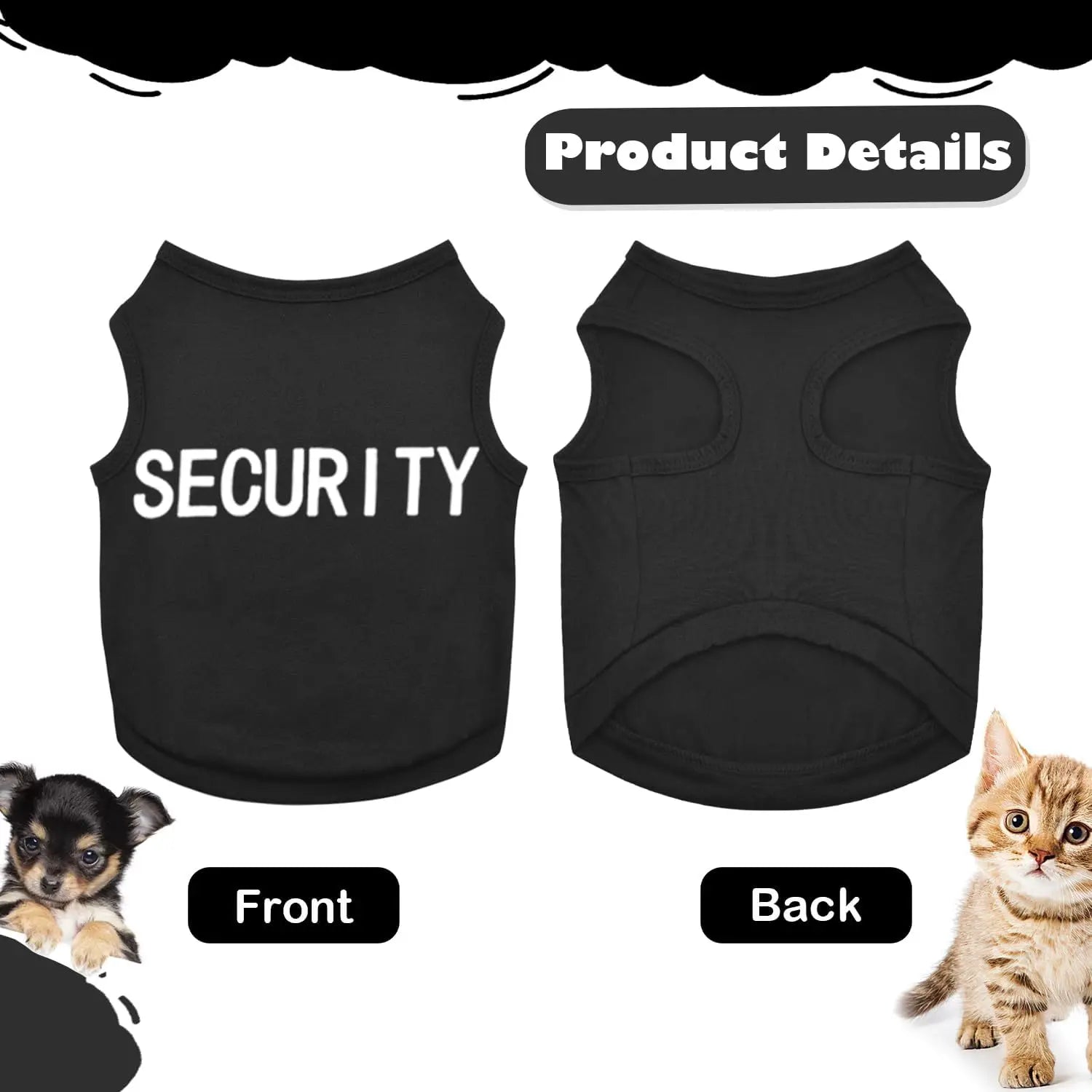 4-Piece Small Dog/Kitten Clothes Set