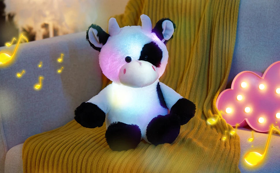 Glowing Dairy Cattle Plush Toy For Kids