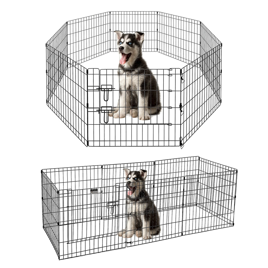 Foldable Metal Dog Playpen for Indoor/Outdoor Pets