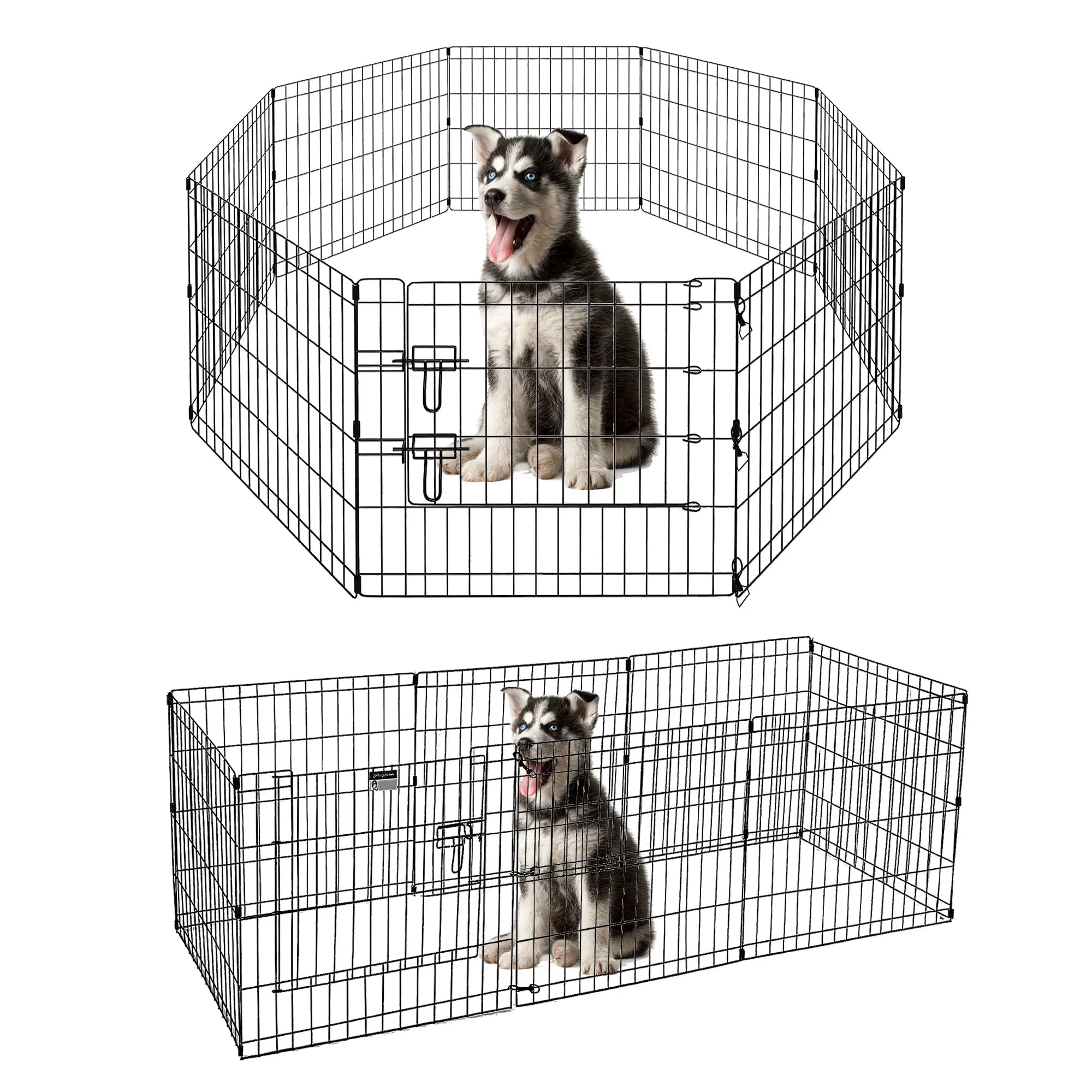 Foldable Metal Dog Playpen for Indoor/Outdoor Pets