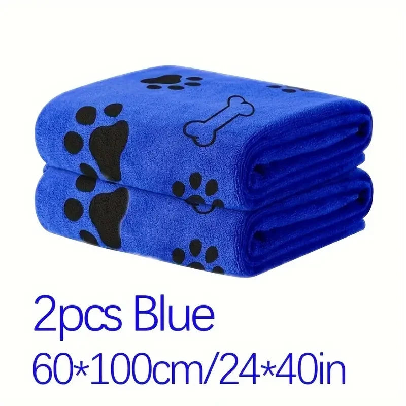 Soft Quick Dry Microfiber Pet Towels, Absorbent Bath & Grooming Towels