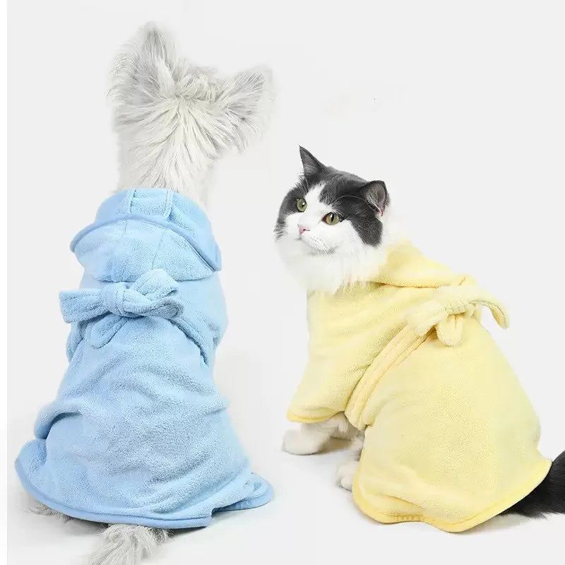 Pet Dog Towels/Bathrobes With Cap