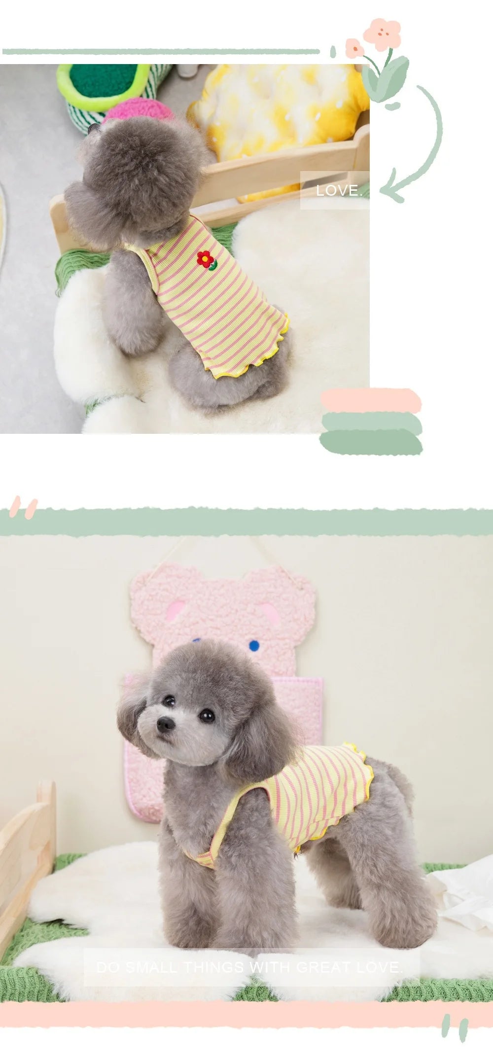 Small Dog Dresses, Princess Clothes for Puppy Vest