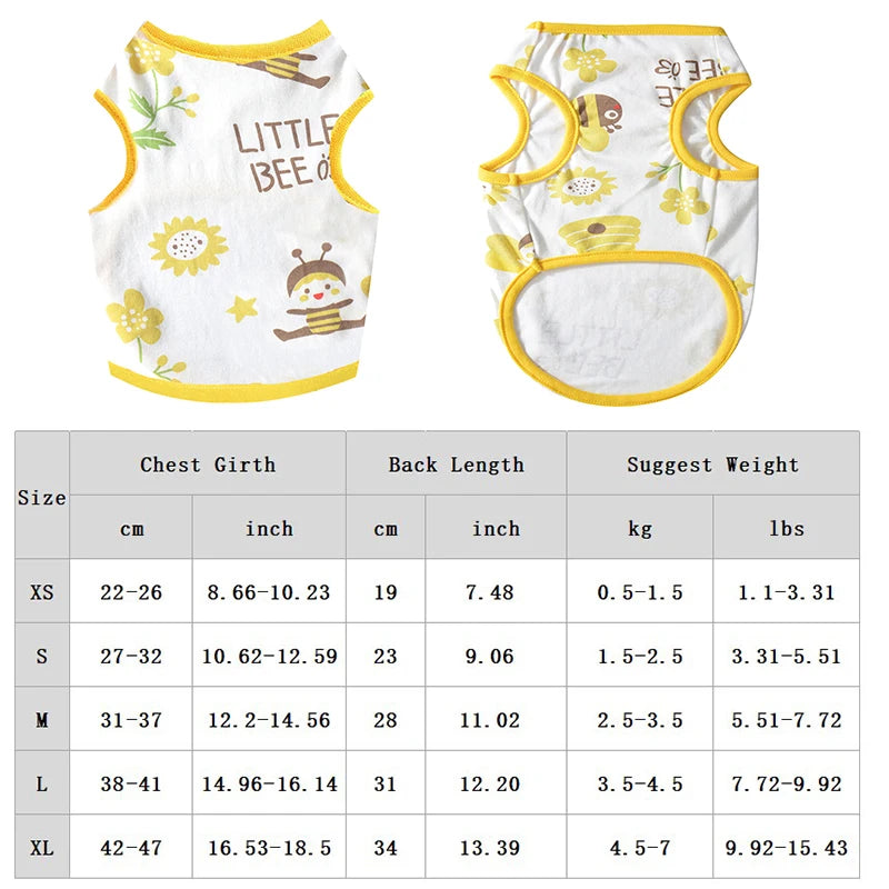Summer Dog Vest, Breathable Thin T-Shirt
