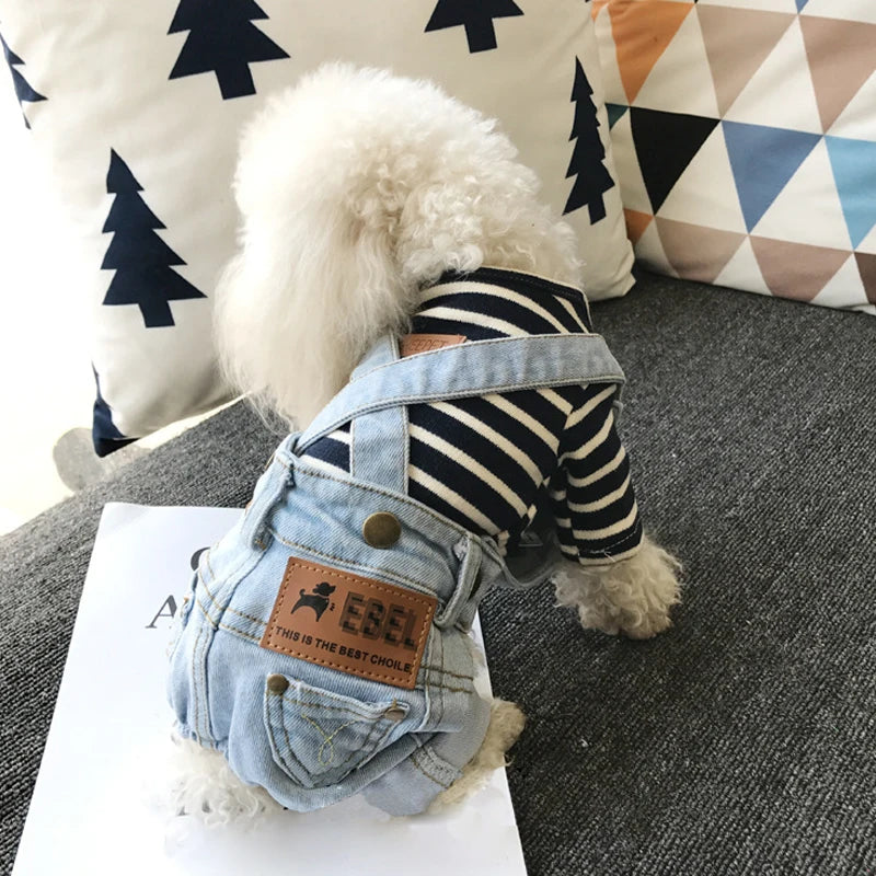 2024 New Denim Pet Dog Overalls