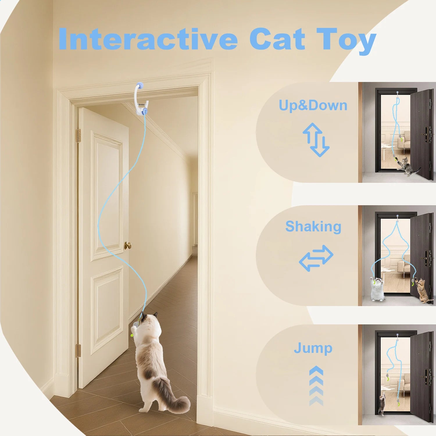 Interactive Cat/Kitten Toys, Electric Door Hanging Cat Toy