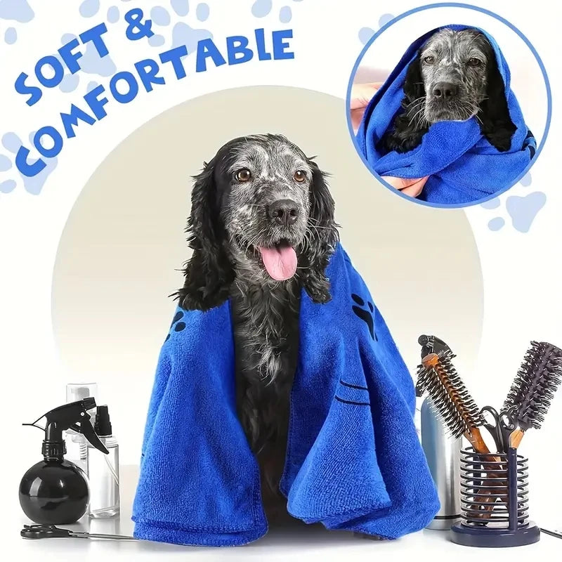 Soft Quick Dry Microfiber Pet Towels, Absorbent Bath & Grooming Towels